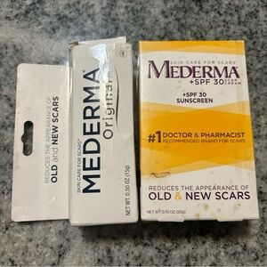 Mederma SPF 30 Scar Cream/Sunscreen 20g +Mederma original scar gel 15g NIB
